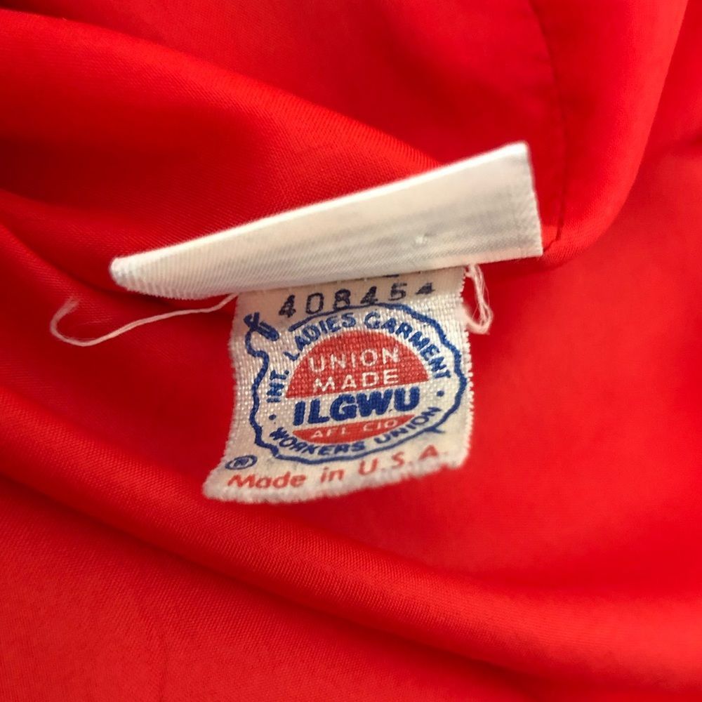 70’s Vintage Bill Blass Red Neiman Marcus Crisscross Lace Up Elbow Sleeve Dress - Picture 14 of 16